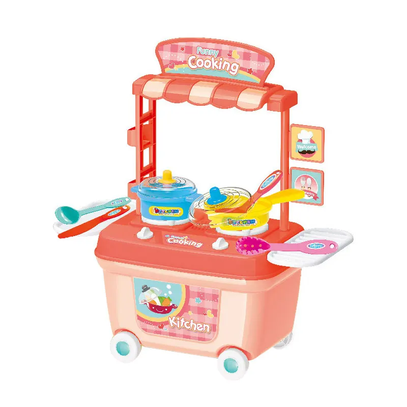 Gioco Di Cucina Children Girls Chef Role Play Cooking Game Toys Kit Puzzle Plastic Kids Kitchen Set For Early Education
