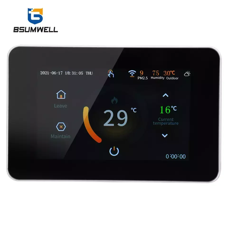 Temperature Controller LCD Screen Humidistat Gas Boiler Touch Screen Electric Thermostat Floor Heating