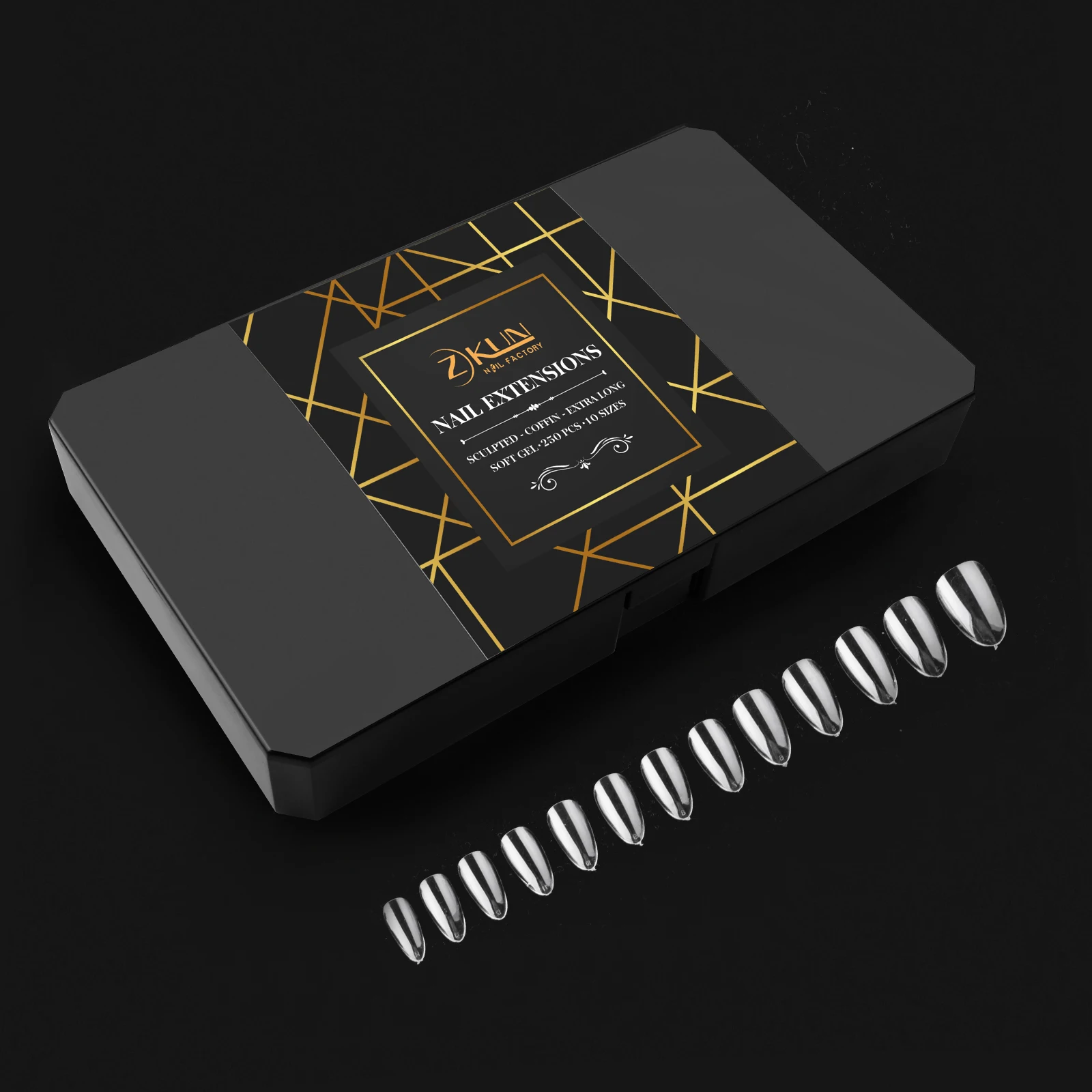 Factory Custom 14 Sizes Personalized Reasonable Price Nail Tips Almond Short Full Cover Nail Tips Clear 168pcs/box