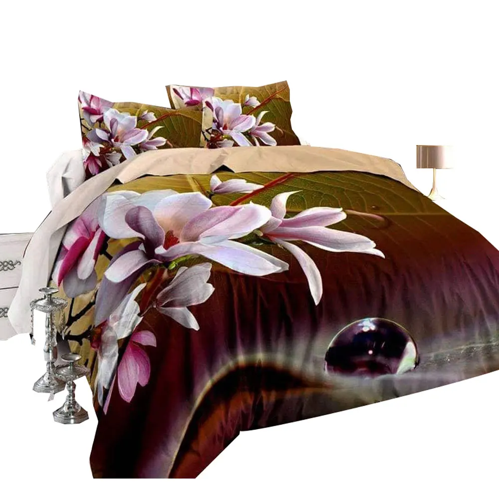 New design digital printed 3d bed cover set