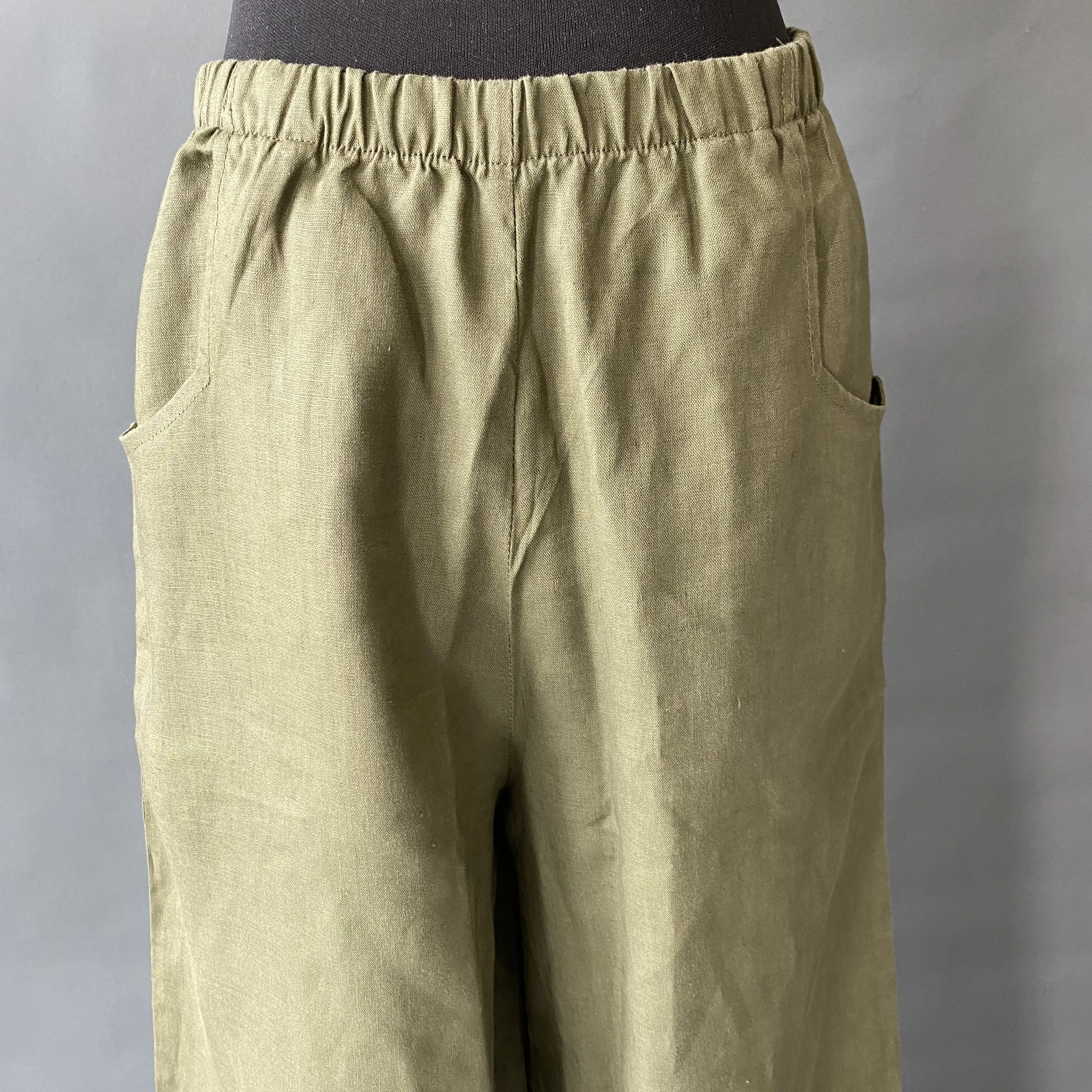 100% linen women Wide Leg Pants linen pant