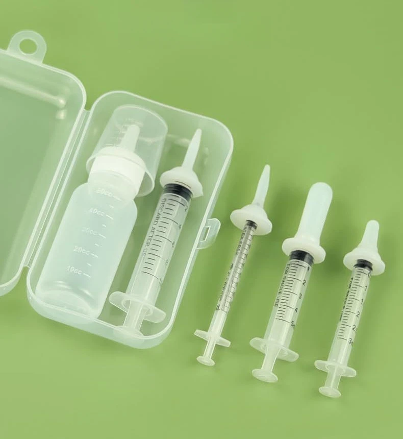 OEM  Kitten Nursing Bottle Syringes Feeding Kit for Kittens Puppies Medicine Dropper Pet Feeding Bottle Nipples with Syringes