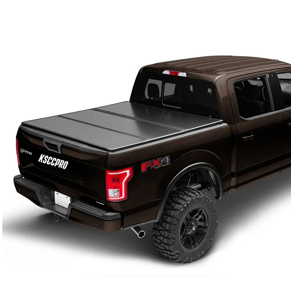 KSCAUTO Hard Tri Fold Truck Bed Tonneau Cover Aluminum Fold Truck Top for GMC Sierra 1500 2500 3500 2007-2023