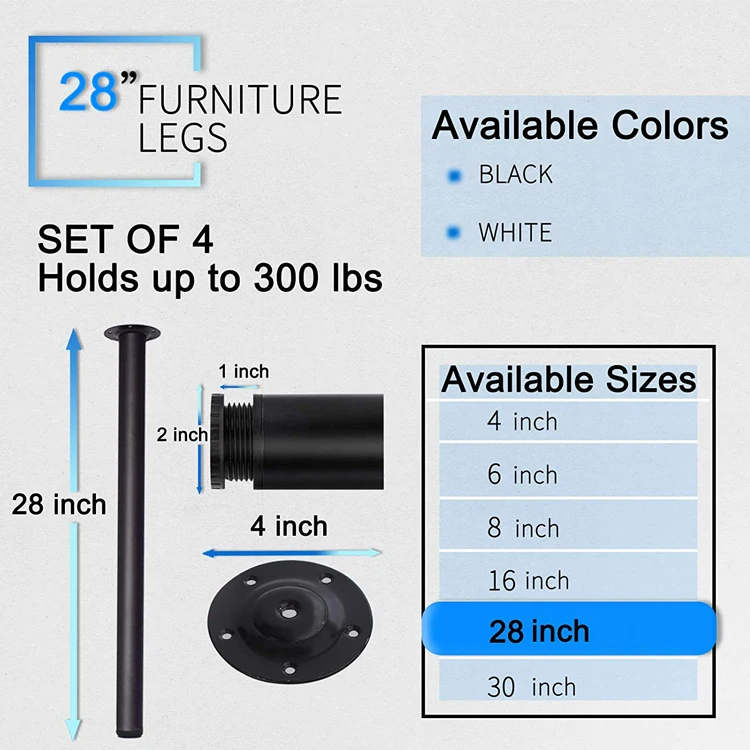 Wholesale Furniture Cast Iron Bench Coffee Dining Metal Detachable Fit DIY Adjustable Clamp Table Legs