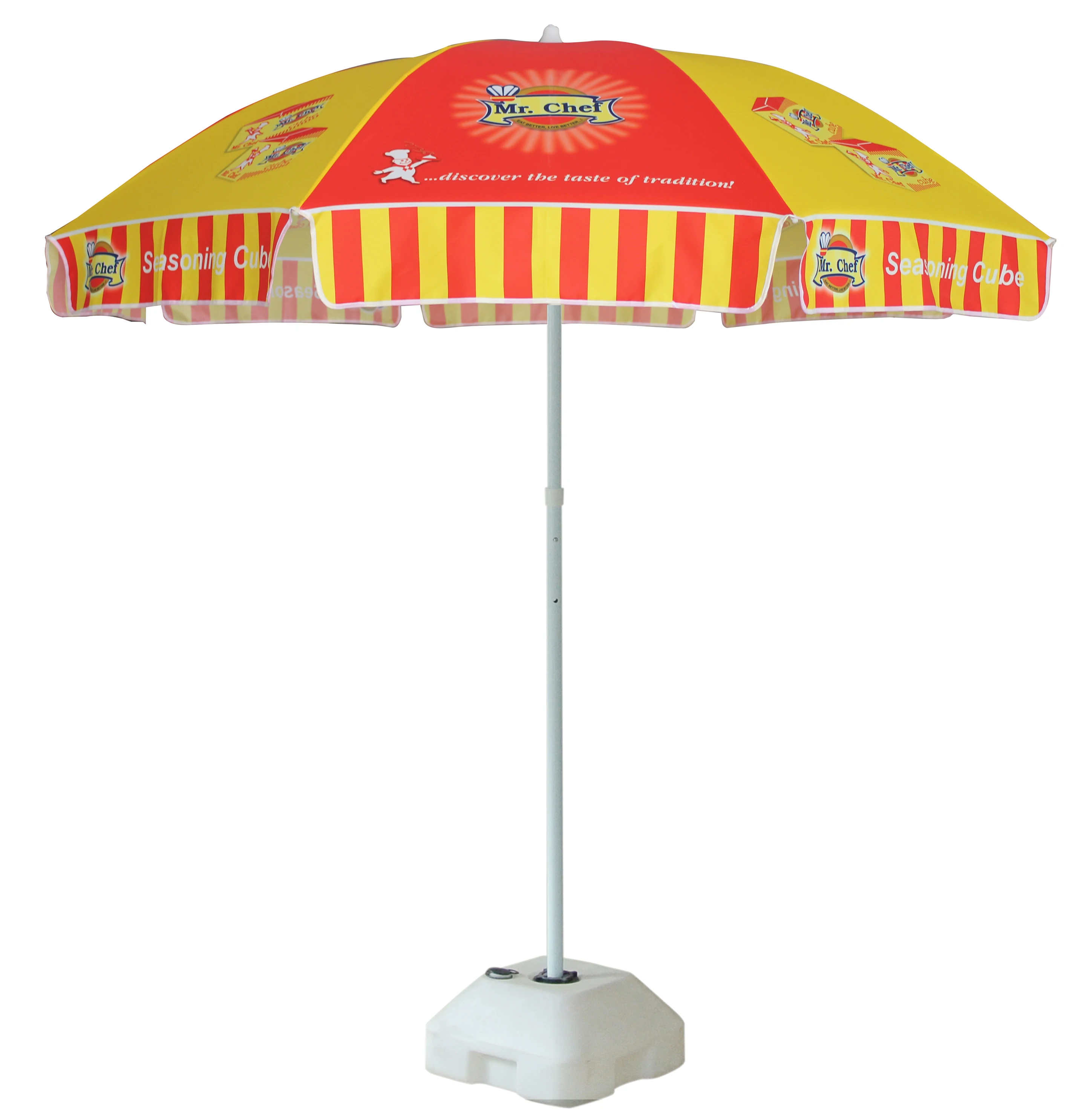 Mr Chef 240 cm durable creative heat transfer printing beach umbrella,heat transfer printing parasol