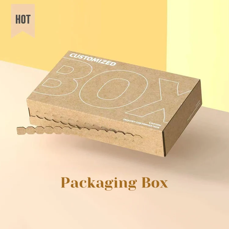 Custom brand logo Cardboard Zipper Commerce Mailing corrugated Adhesive Tear Strip Open Shipping Mailer paper Box