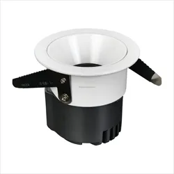 Round recessed Ceiling Light Rotating Led Flood Spot Light Led Spotlight For Home Hotel Lamp Black COB