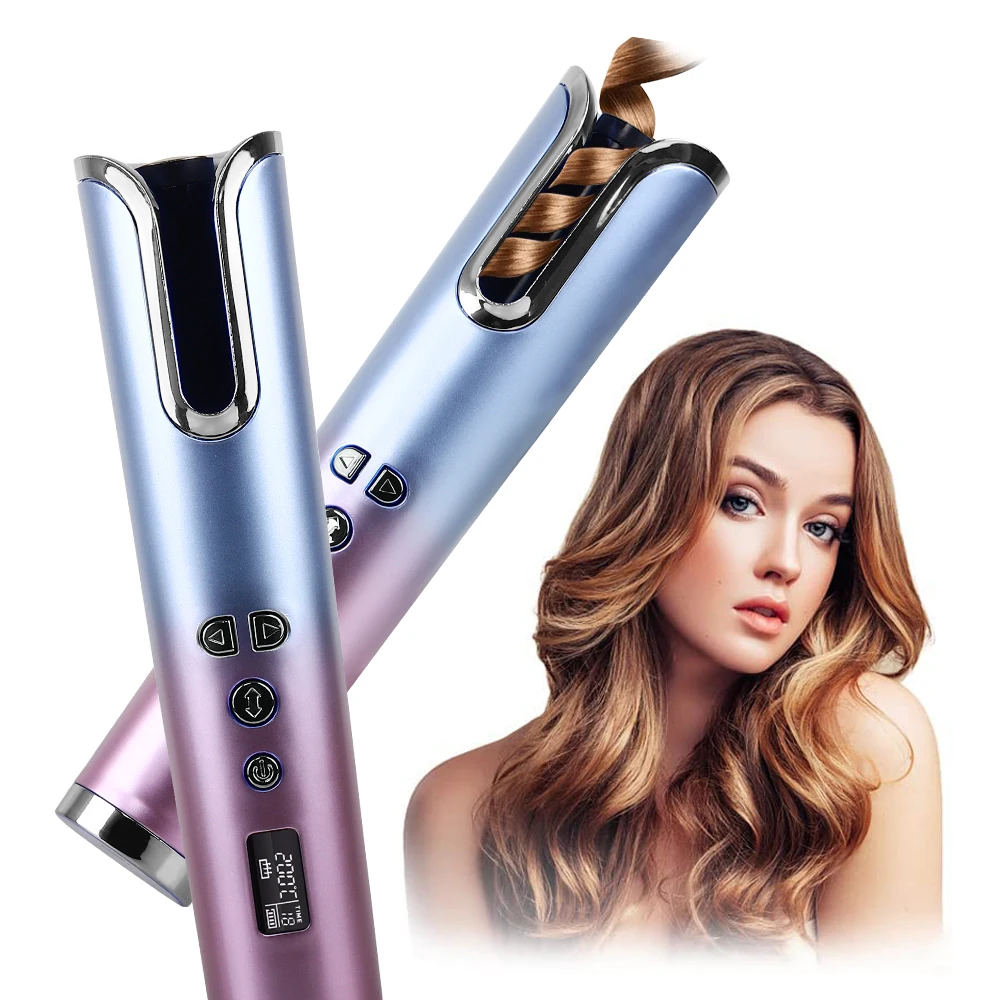 Rohs Portable Waver Mini Ceramic Cordless Automatic Hair Curler Rotating Machine
