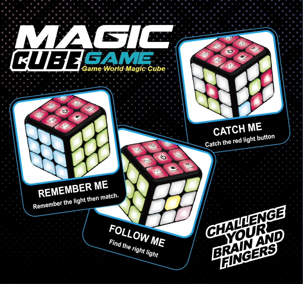 Battery Operated Musical Cubes Game Anti Stress Children Toy  7 Games Other Educational Toys  LED Magic Cube