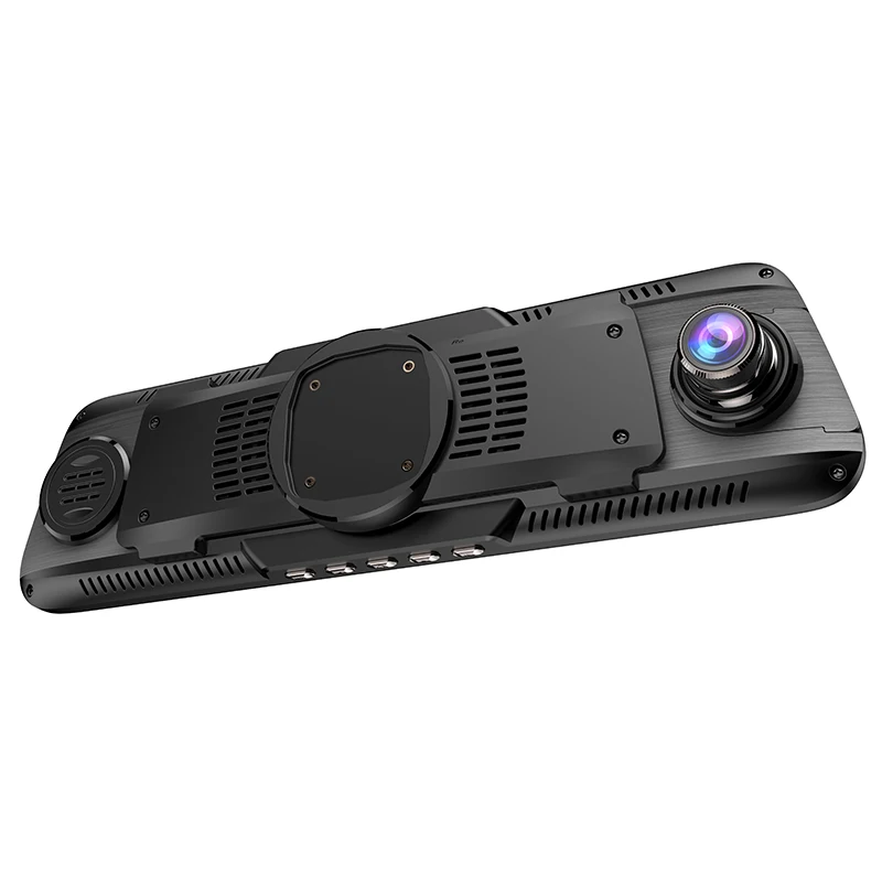 Vehicle Backup Driving Parking Recorder 9.66' IPS Dual Lens Mirror ADAS 1080P GPS Dash Camera