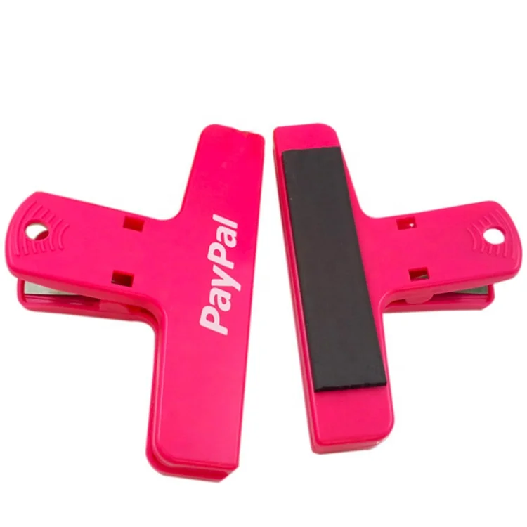 Wholesale Custom Promotional Plastic Magnetic Memo Clip Strong Fridge Magnet Clip Paper Memo Clip