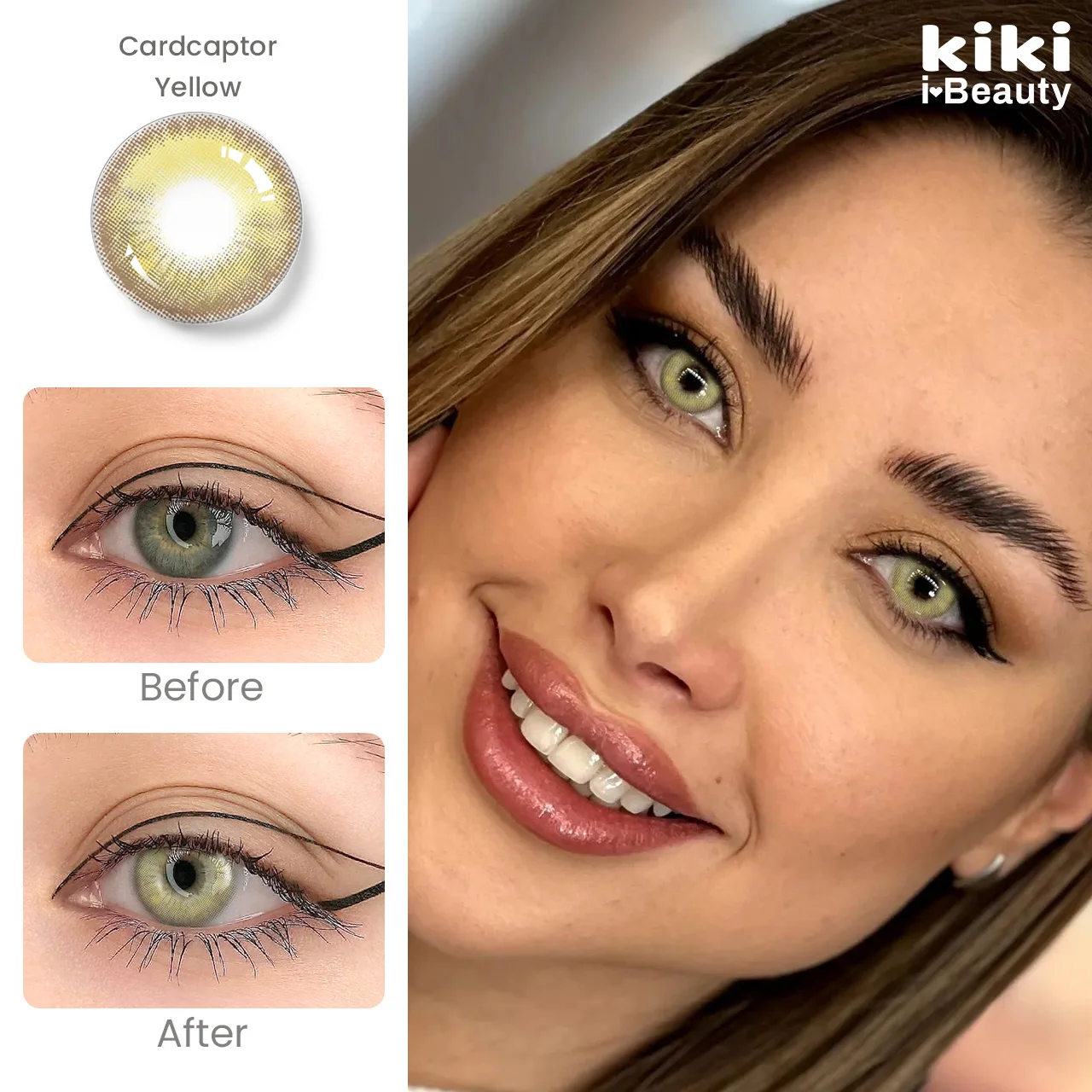Цветные контактные линзы KIKI Beauty 40% год водяные для глаз Нью-Йорка цветные с городским слоем