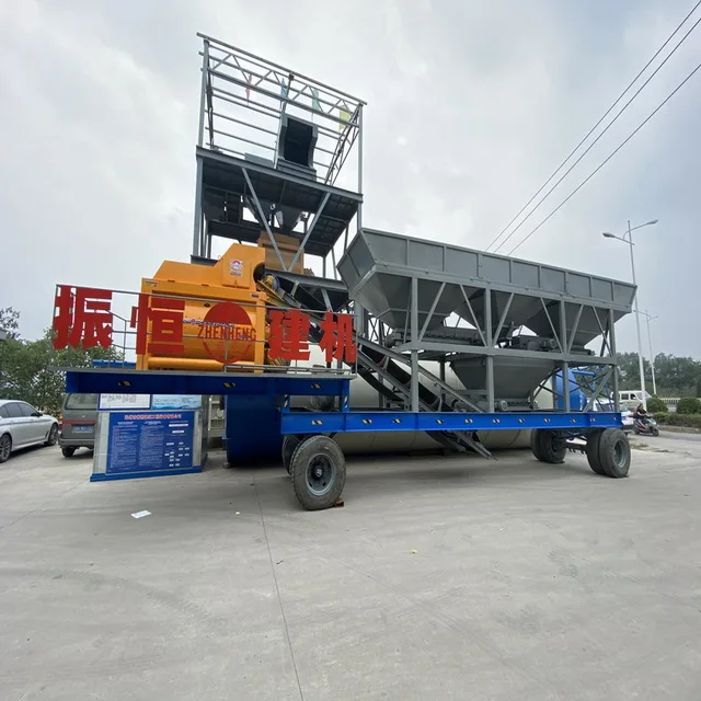 mini manufacturing concrete plant mobile ready mix concrete batch plant