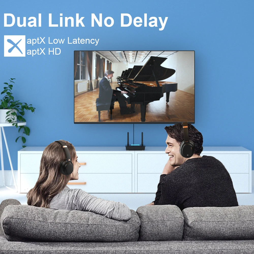 1Mii B03Pro+ Stereo Bluetooth Audio Transmitter And Receiver with APTX-LL/APTX-HD/LDAC Wireless Receiver Transmitter