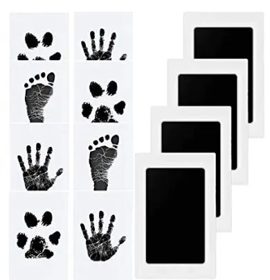 Newborn Baby Diy Hand And Footprint Kit Ink Pads Photo Frame Toddlers Souvenirs Baby Footprint Handprint Kit Shower Gift
