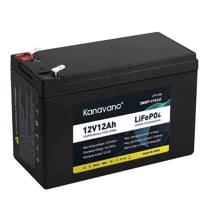 Low Temperature Rechargeable 12v 12AH lithium iron phosphate battery solar & windpower system