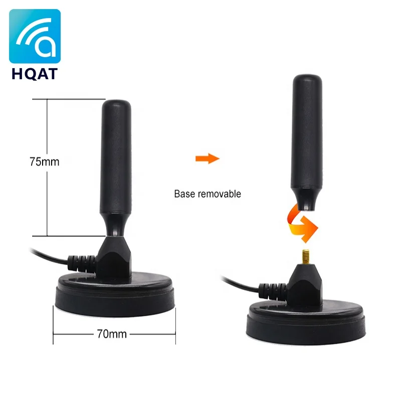 Manufactory DVB T2 HD Digital TV Antenna With Magnetic Sucker Base