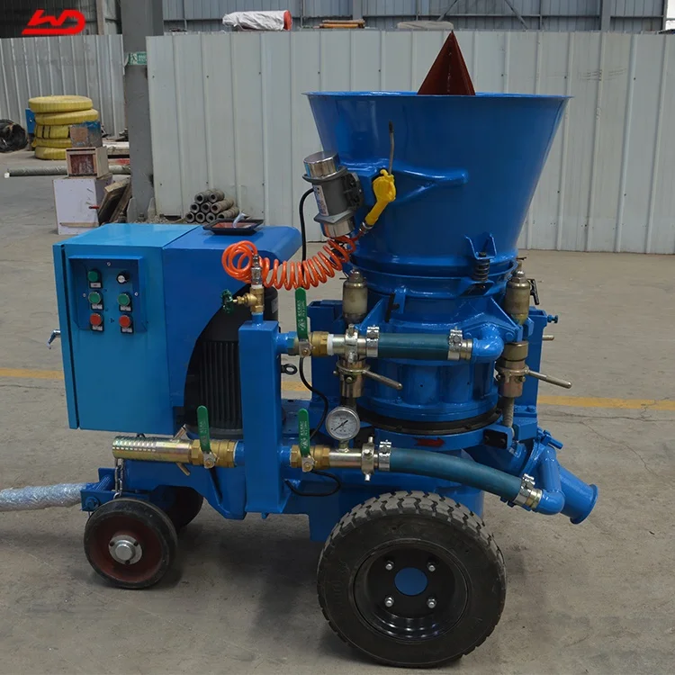 WZ-3ER ISO CE output 3m3/h dry refractory spraying shotcrete machine with collect dust bag and clean dust gun