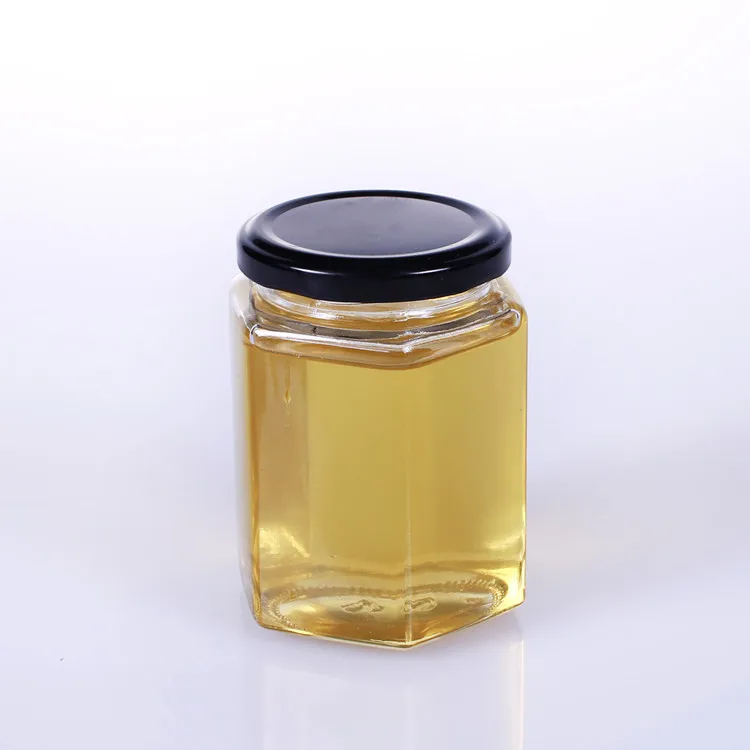 Wedding Glass Mini Hexagon Honey Glass Jar 45 ML 100 ML Mini with Lids