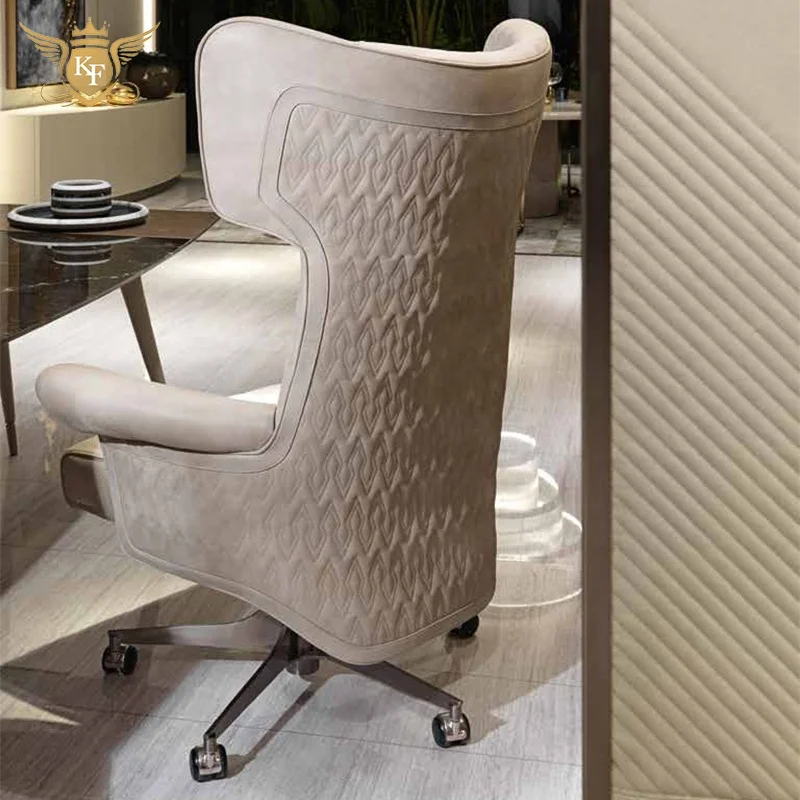 High end creative design luxury home office marble executive office desk ceo manager table with adjustable drawers