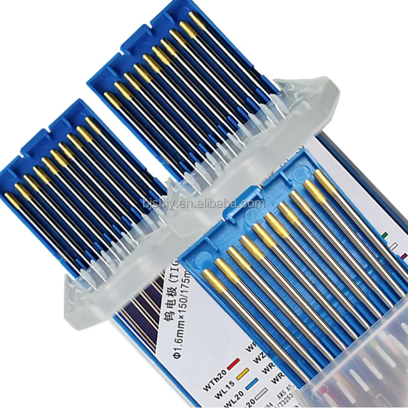 10-pk tig welding 1.5% lanthanated tungsten electrodes Wl15 gold tip wla15 tungsten electrode 3.2mm