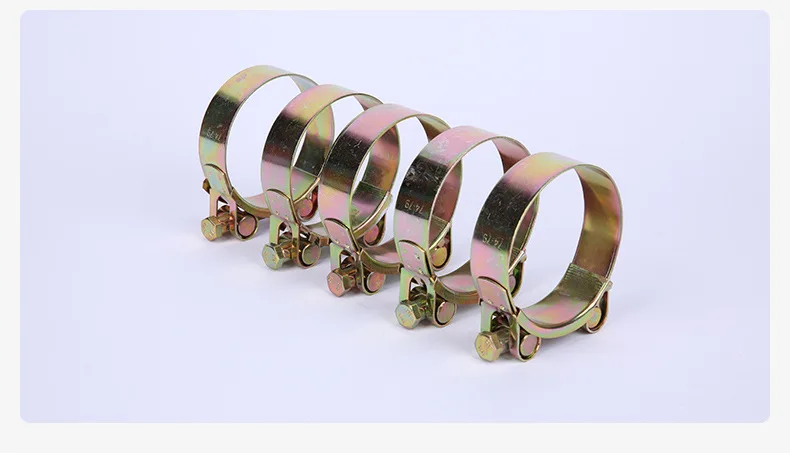 European-Style Steel Pipe Clamp Zinc Handle Type Strong Hose Clamp Throat Hoop