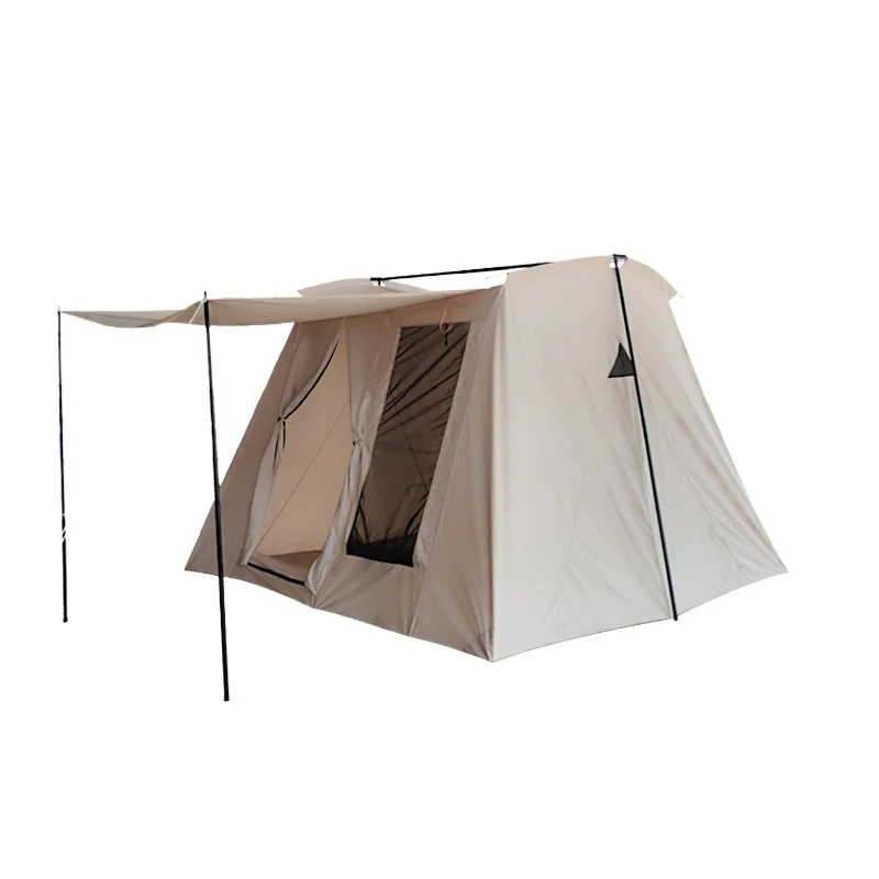 2024 Luxury Family Outdoor Camping Tent 3*3m Large Waterproof Canvas Flex Bow Portable Automatic Resort Tent for Glamping