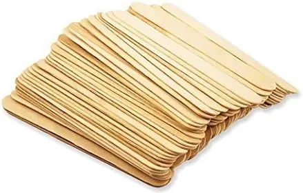 5.5 Inch Wooden Disposable Round Sticks Tongue Depressor Medical Crafts