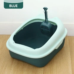 Customized new design plastic furniture cat litter box large pet potty cat litter box