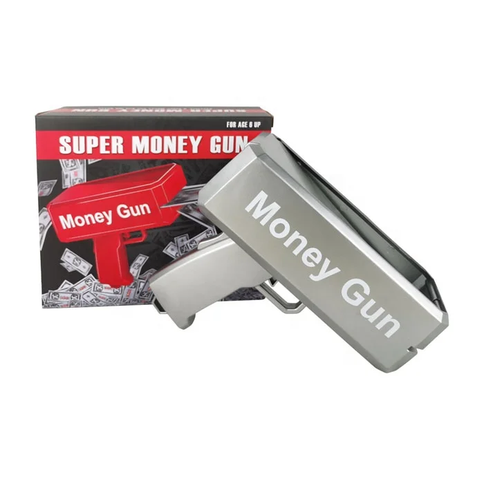 Best Selling Cash Money Gun Paper Money Spray Gun Toys for kids