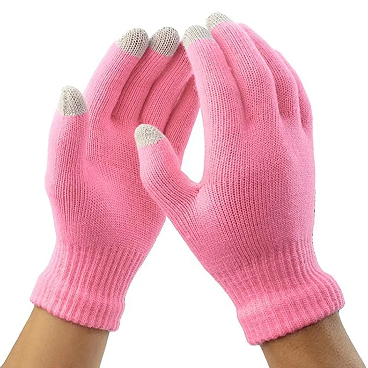 
2020 Winter Magic Gloves Touch Screen Women Men Warm Stretch Knitted Wool Mittens Gloves 