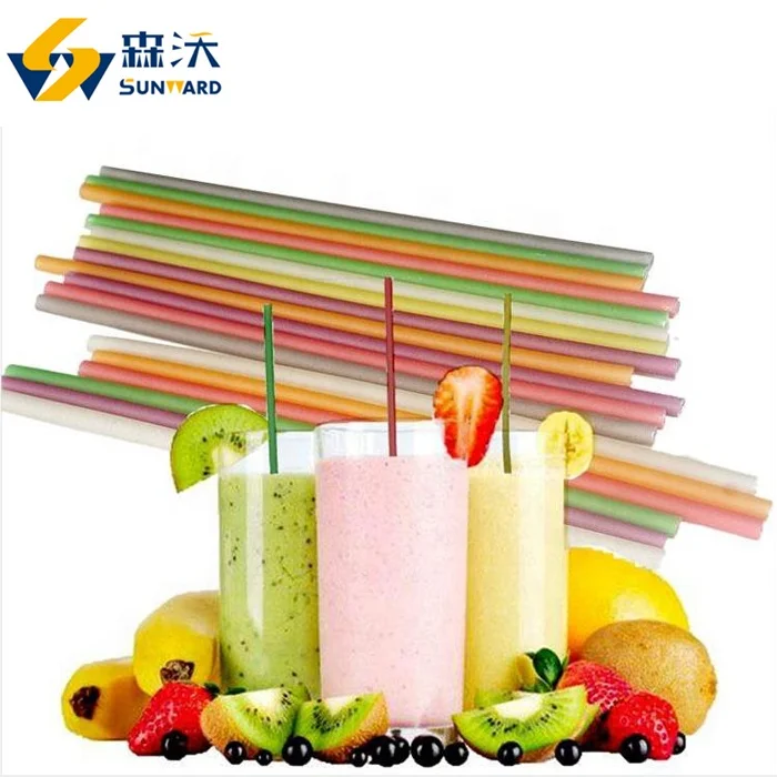 2024 Full automatic eco-friendly Edible pasta drinking straw making machine / disposable straw machine