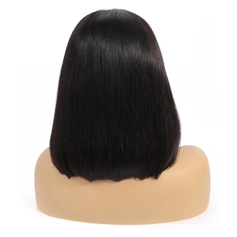 Peruvian Natural Human Hair Wigs Short Bob Cut Straight Virgin Single Donor Raw Human Hair Peruvian 13x4 Lace Frontal Bob Wig