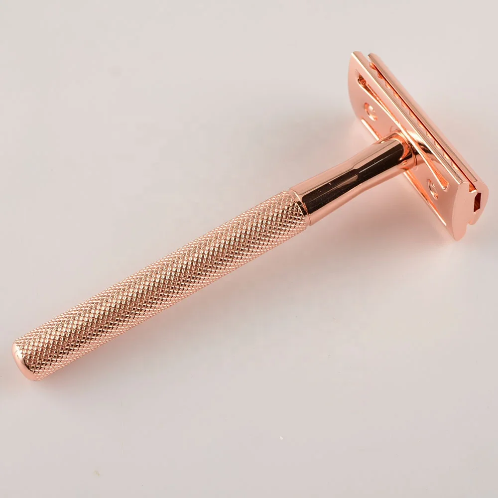 
High Quality Matte Rose Gold Double Edge Mens Shaving Safety Razor 