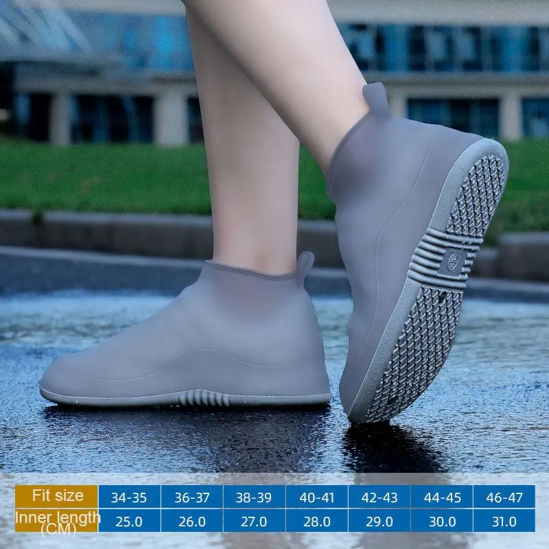 Rain Boots Waterproof TPE Rubber Boots Non-slip Water Shoes Rainy Day Men and Women Children Shoe Covers