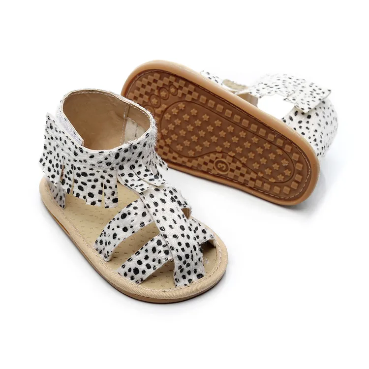 Animal Prints Anti- Slip Baby Sandals PU Leather Summer Toddler Baby First Walkers
