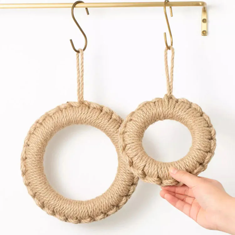 Hemp rope Cup Coasters Dining Table Mat Heat Insulation Holder Hand Woven Flax Wicker Drink Coaster Placemats