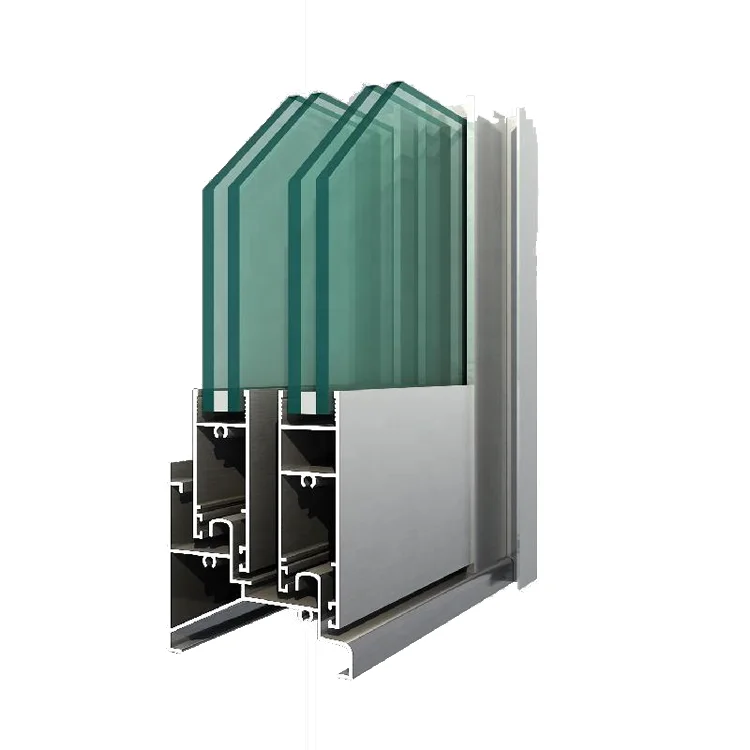 Invisible Frame Aluminium Curtain Wall, Glazing Aluminium Profile Curtain Wall Facade, Manufacturer One-Stop Service