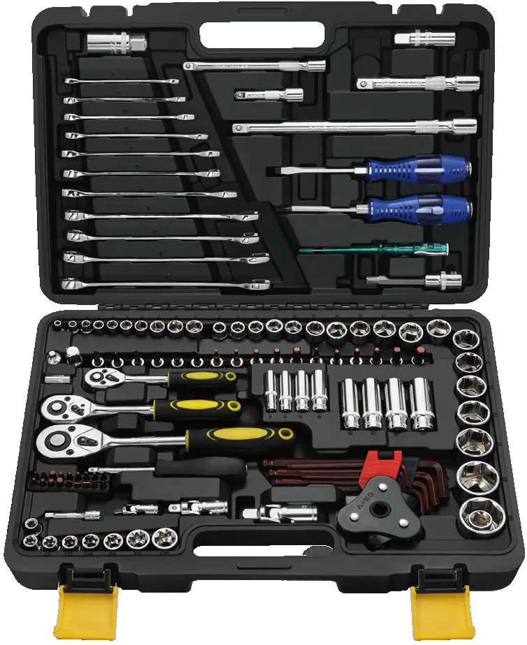 121pcs24teeth ratchet wrench hand operated tools hand tool case hardware tools