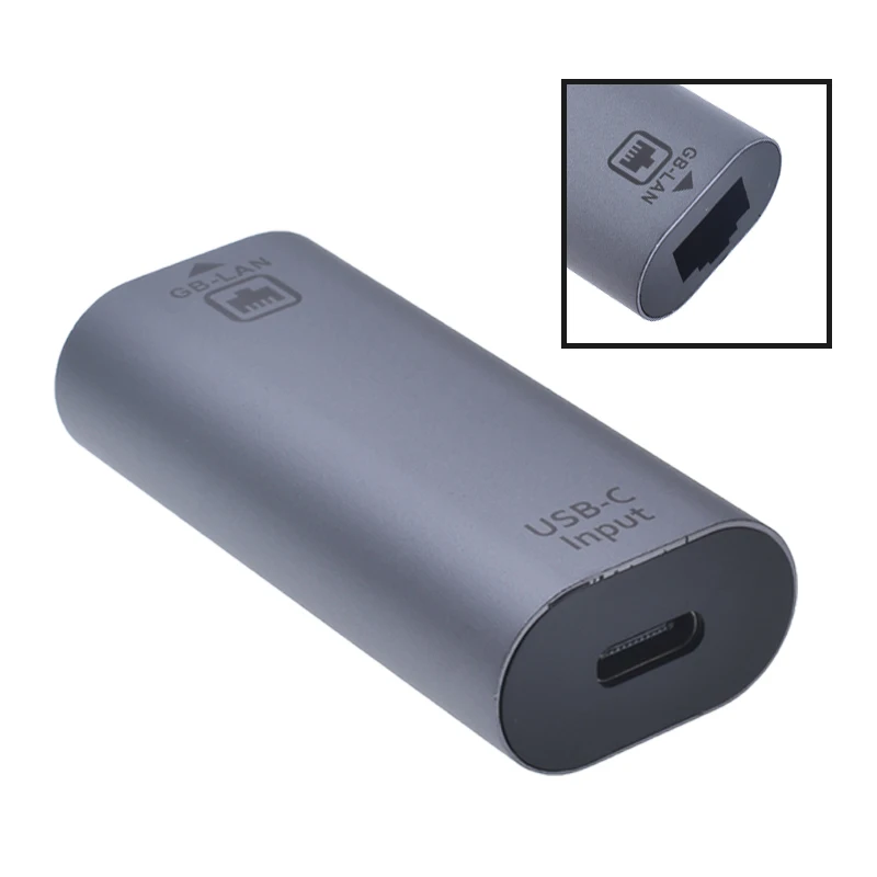 USB C to Gigabit Ethernet Adapter 100/1000Mbps Type Cfemale  to RJ45 Aluminum Portable LAN Network extender Plug for MacBook