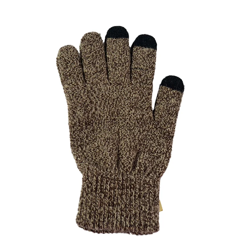 Зимние теплые вязаные перчатки для мобильного телефона с сенсорным экраном трикотажные женские мужчин и женщин 100%