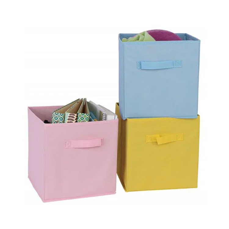 Promotional high quality foldable storage box fabric custom folding storage box