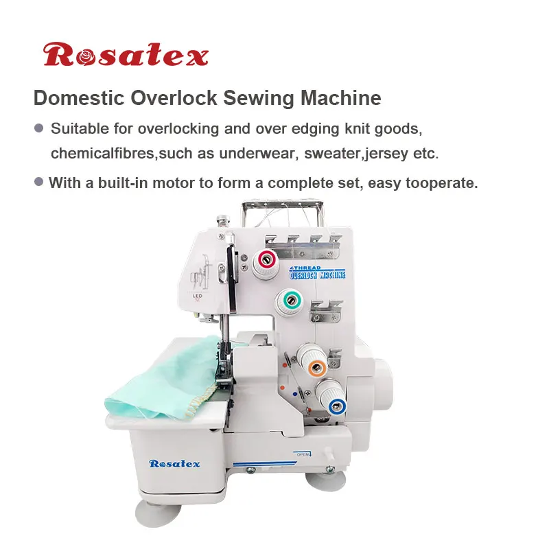 Rosatex Rs-434D High-Speed Homeuse 122W Domestic Overlock Sewing Machine