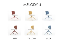 Metal 4 Star Base Modern Design Accent Dining Chair For Living Room