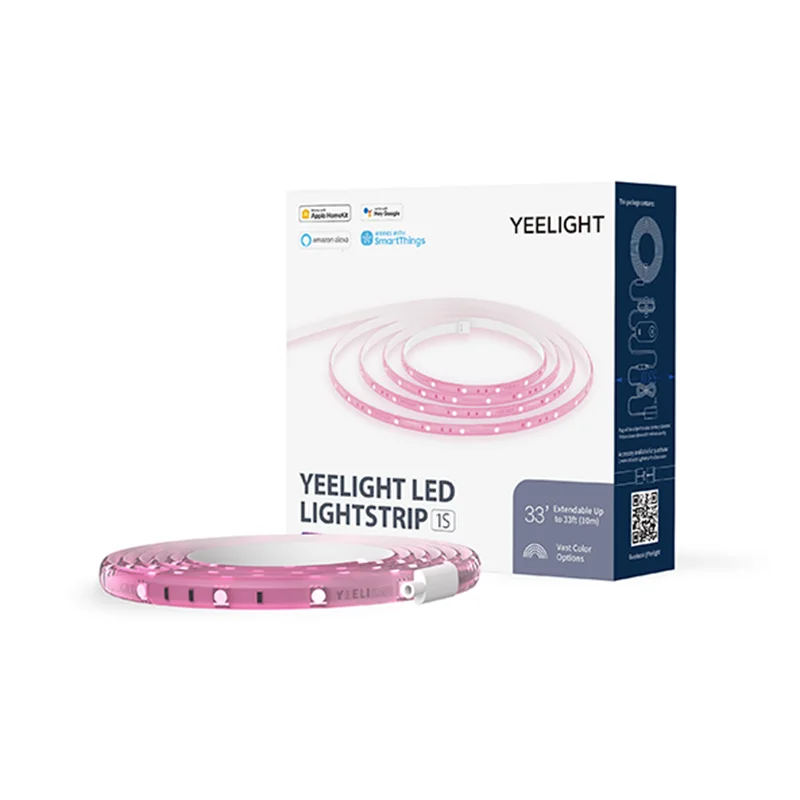 YEELIGHT Xiaomi color led light led strip 1S, RGB light strip Dimmable light strip bulb, works with Google Assistant foe Home