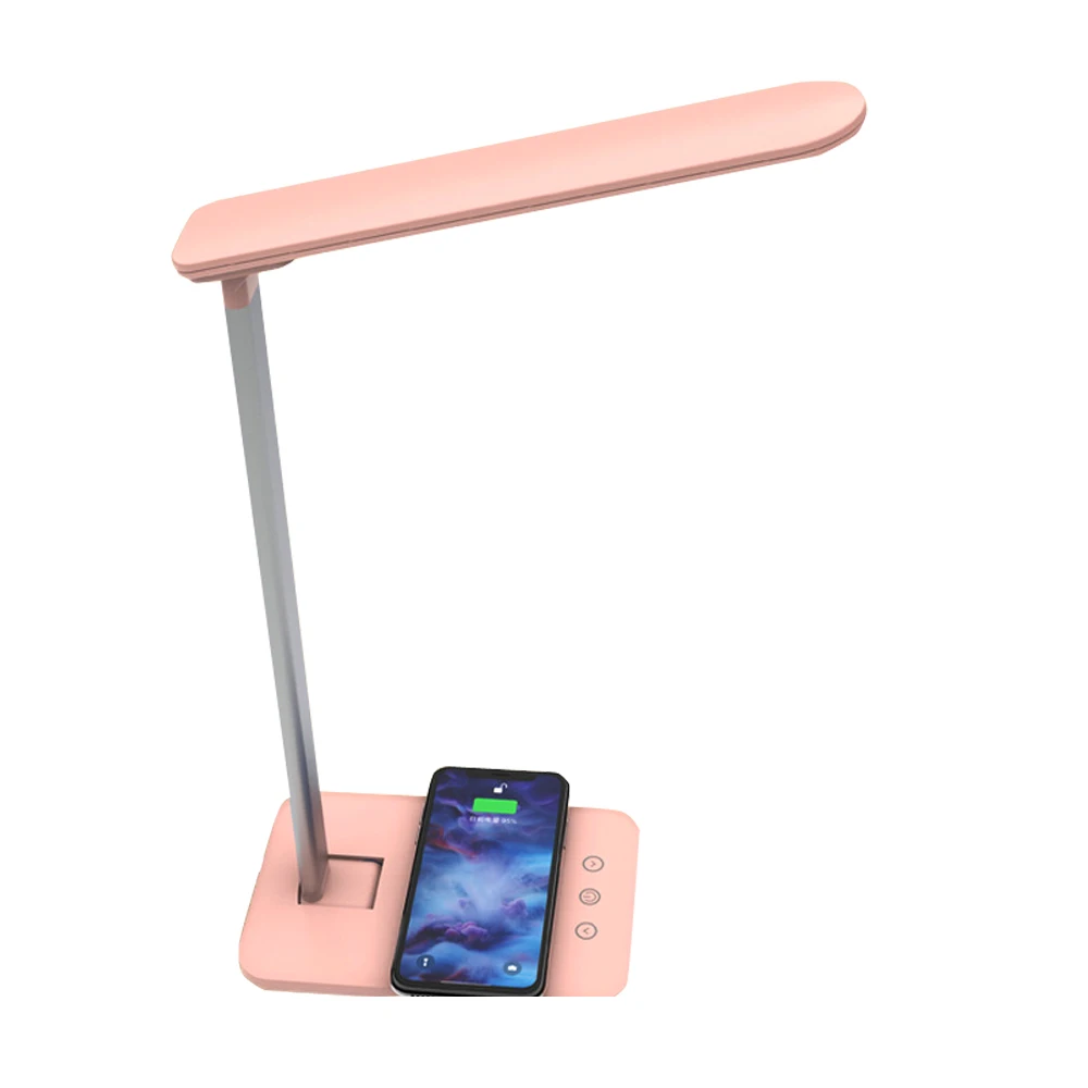 
2021 Hand Touch LED Office School Desk Lamp With Smartphone Wireless Charger 