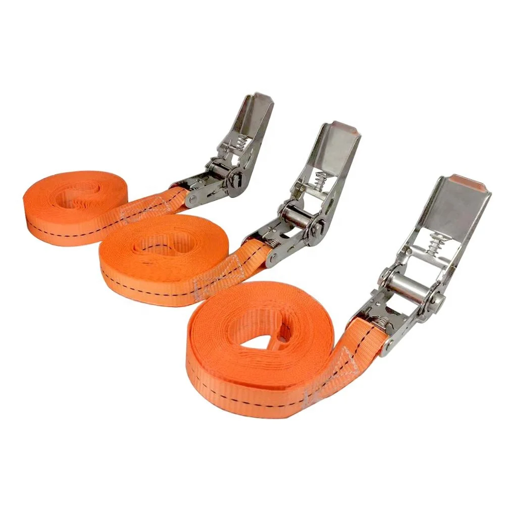 
25mm handle cargo lashing ratchet tie down straps and Stainless steel ratchet 