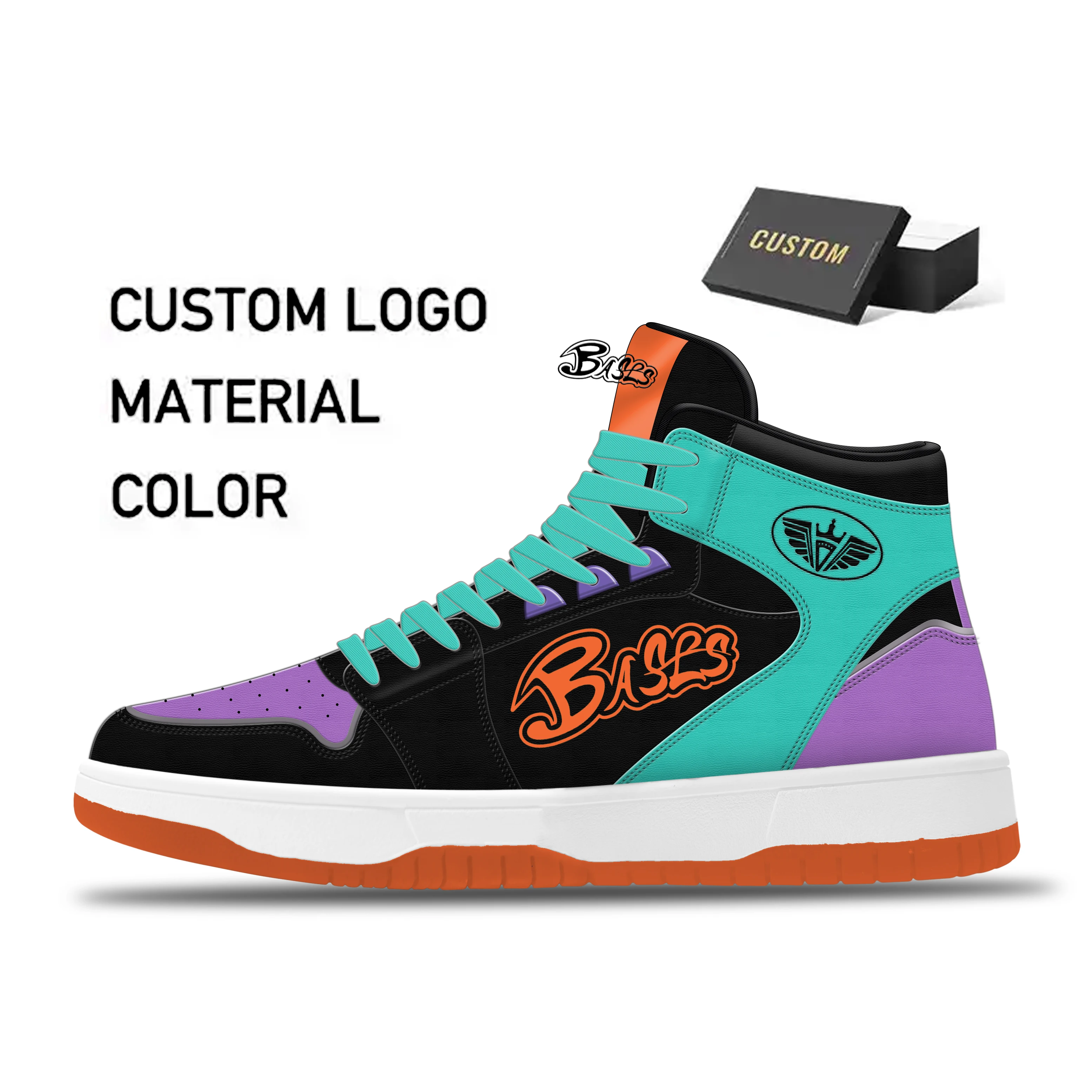 Manufacturer Custom Logo Brand Shoes Sneakers High Quality Genuine Leather Fashion Casual Shoes Bapesta Style Men Footwear