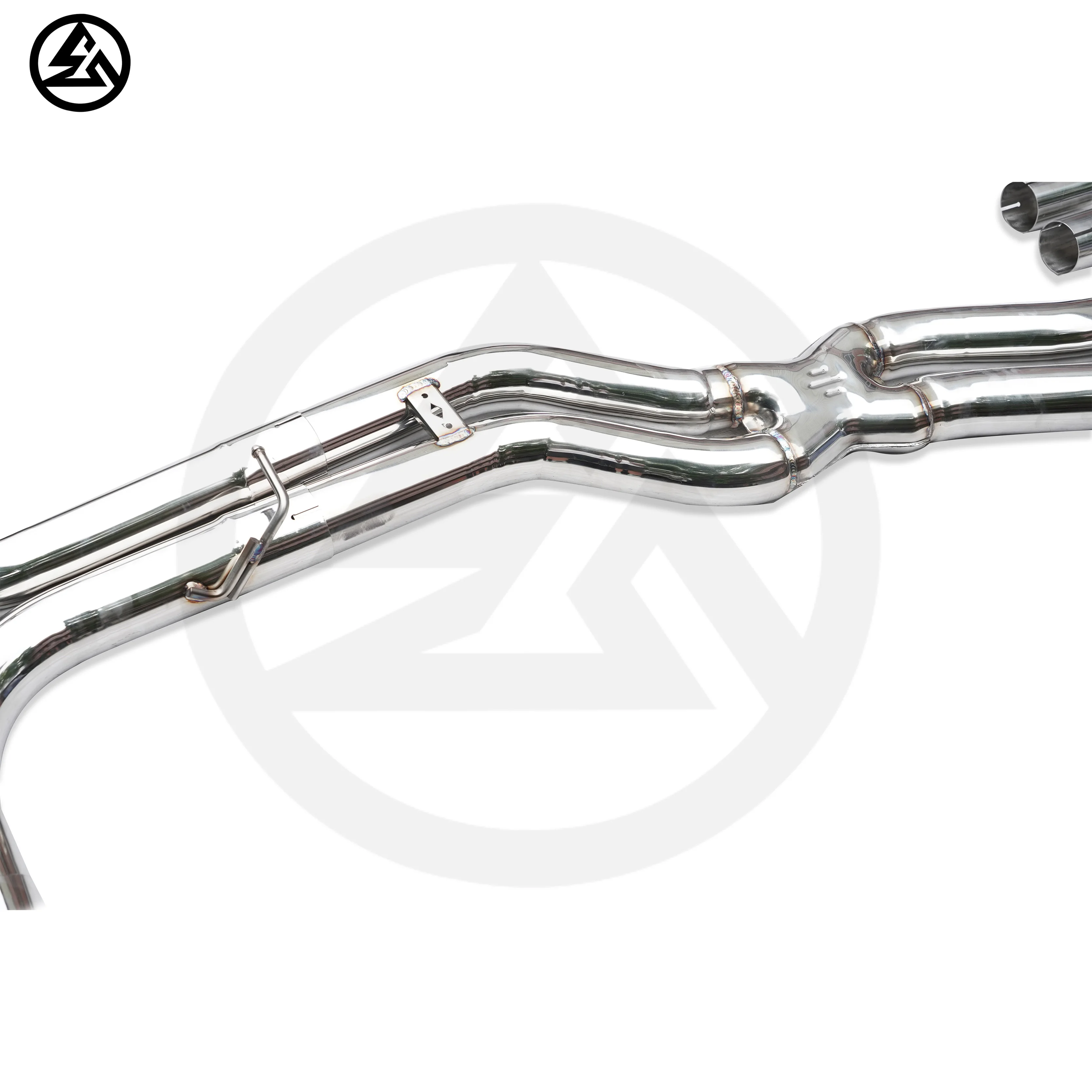 CSZ ss304 полный выхлоп для Audi A8/S8 D4 4 0 T Передняя труба и глушитель с клапаном catback тюнинг выхлопной системы