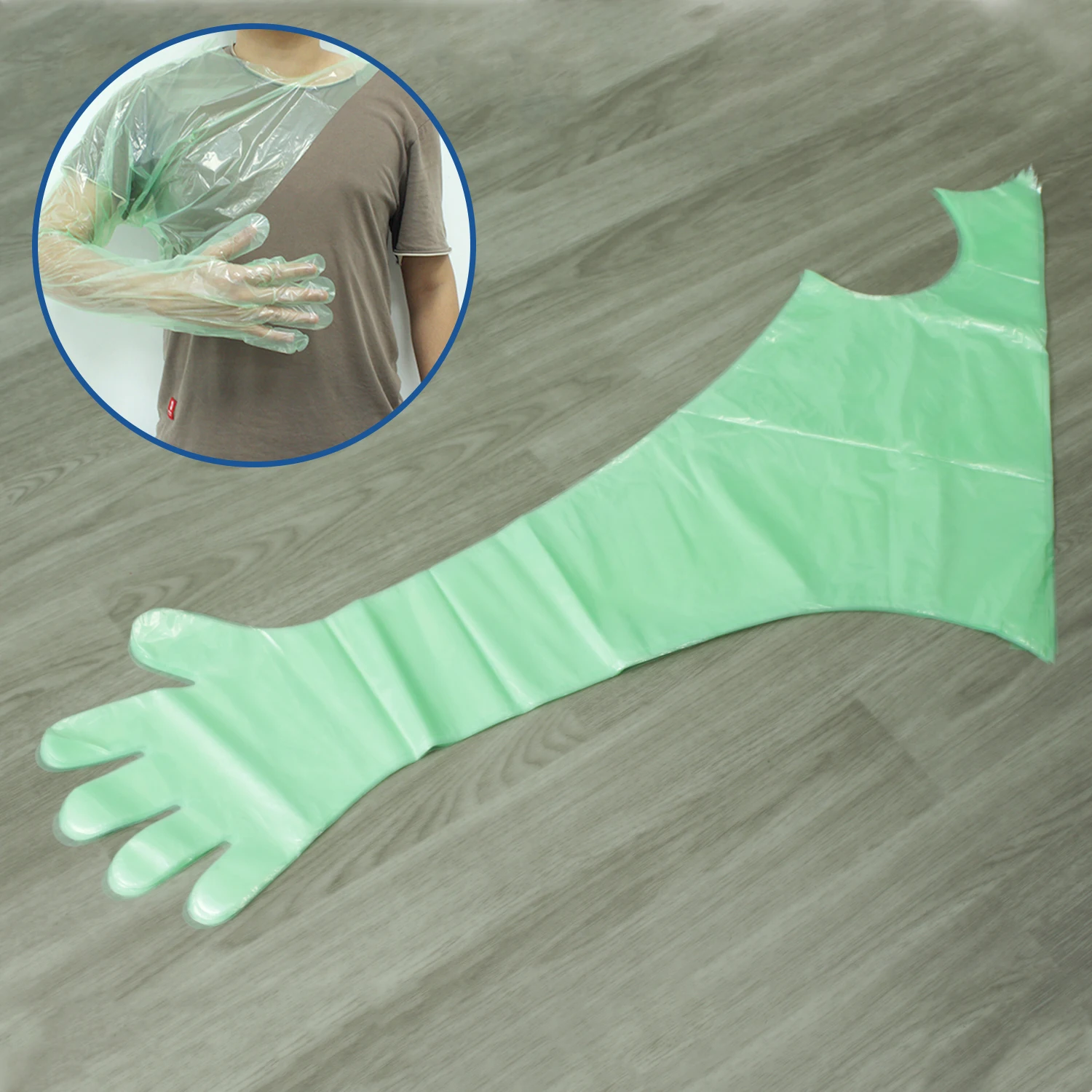 Chinese factory Veterinary Dressing Gutting Glove Dressing Multipurpose Rectal Cow Breeder Animal Sheath Deer PE vet gloves